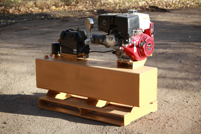 Portable power unit with electrical start skid mount