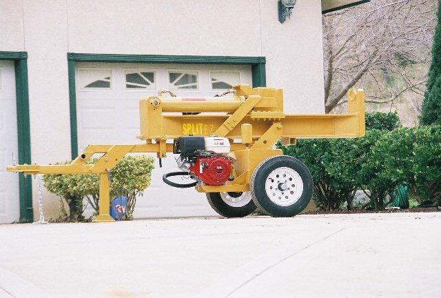Splitez Moder 25000 vertical Hydraulic Log Splitter firewood processor,  Honda power wood splitter